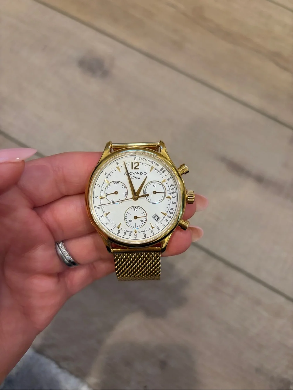 Movado heritage Circa Gold-Tone Men's Chronograph Watch